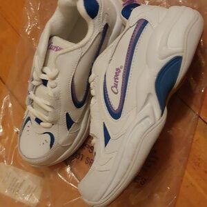 Curves Cross Trainer Sneakers | New | White Blue Purple) US 6
